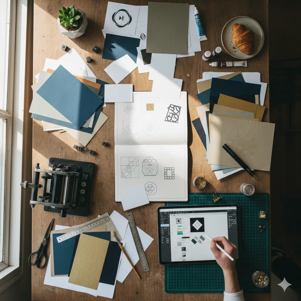 Creative design process for business card development